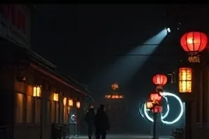 灯塔守望者的第九夜封面，暴风雨中的灯塔光束